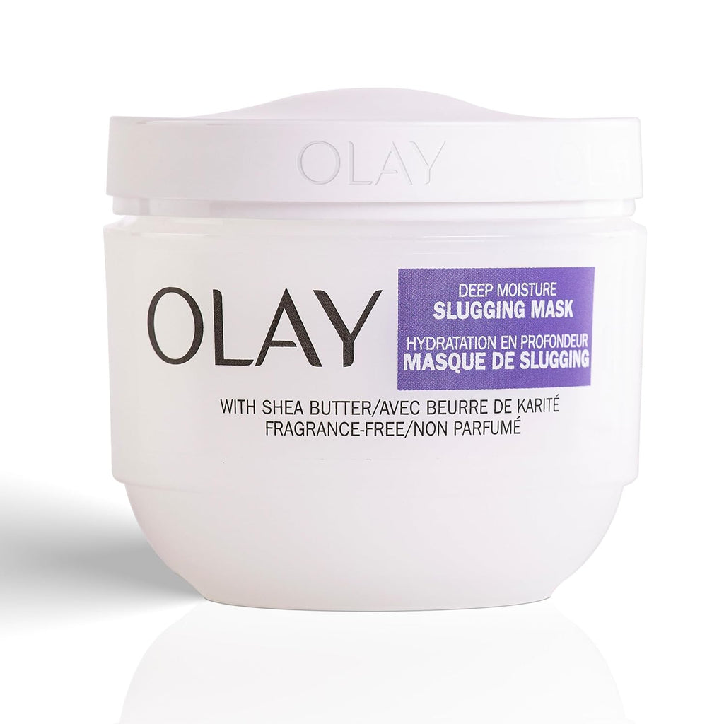 Olay Slugging Mask, Deep Moisture with Shea Butter & Niacinamide - Fragance-Free, Hydrating Night Cream, Skin Care for Hydrated and Refresh, 3.4 Oz