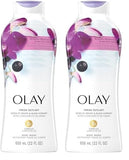 Olay Body Wash for Women, Fresh Radiance, Refreshing & Renewing, Made with Plant Based Cleansers, B3 Botanical Complex, For All Skin Types, Rose Water & Sweet Nectar Scent, 33 fl oz (Pack of 4)