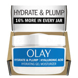 Olay Hyaluronic Acid Face Moisturizer, Instant Hydration for Women, Fragrance-Free - Dry Skin Solution, Glowing, Smoothing, Plumping, Renewing - Niacinamide, Amino Peptides 1.7 Oz