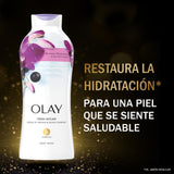 Olay Body Wash for Women, Fresh Radiance, Refreshing & Renewing, Made with Plant Based Cleansers, B3 Botanical Complex, For All Skin Types, Rose Water & Sweet Nectar Scent, 33 fl oz (Pack of 4)