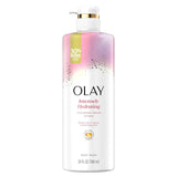 Olay Intensely Hydrating Body Wash + Body Lotion Bundle Pack, Moisturizing & Nourishing Formula with Hyaluronic Acid & Vitamin B3 Complex, 26 fl oz & 17 fl oz, (Pack of 2)