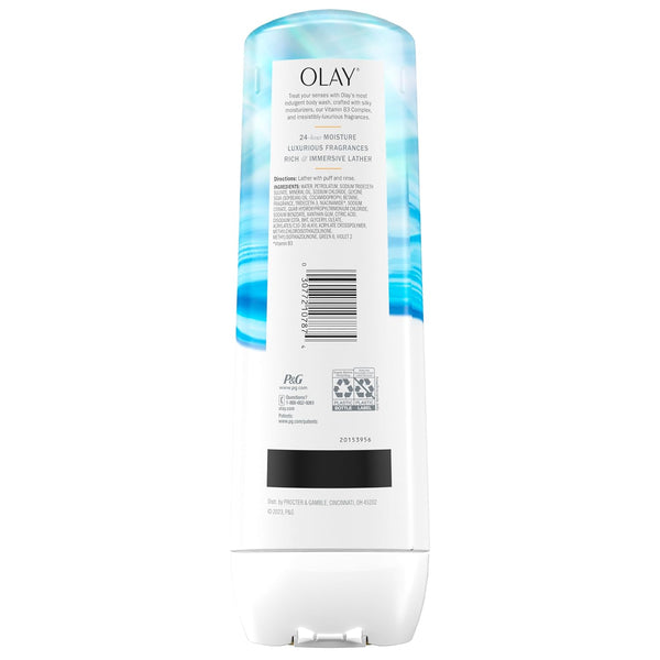 Olay Body Wash for Women, Indulgent Moisture, 24hr Moisturizing & Nourishing Formula, Infused with Vitamin B3 Complex, Luxurious Fragrances, Elderberry & Almond Cream Scent, 20 fl oz