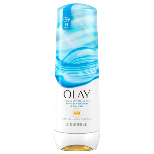 Olay Body Wash for Women, Indulgent Moisture, 24hr Moisturizing & Nourishing Formula, Infused with Vitamin B3 Complex, Luxurious Fragrances, Elderberry & Almond Cream Scent, 20 fl oz