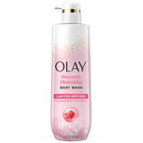 Olay Body Wash for Women, Intensely Hydrating, Pro-Hyaluronic Acid Serum Complex, Renews Moisture, Vitamin B3 Lameller Technology, For All Skin Types, Mandarin Summer Fizz Scent, 20 fl oz