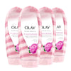 Olay Moisture Ribbons Body Wash with Shea and Notes of Jasmine Petals, 18 fl oz, (Pack of 4)