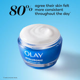 Olay Hylauronic Acid Face Mousturizer, Plump & Hydrate, Fragrance-Free - Hydrating Gel for Dry Skin Retain & Replenish Moisture, with Niacinamide - Recyclable Sustainable Eco Jar, Non-Greasy, 2 Oz