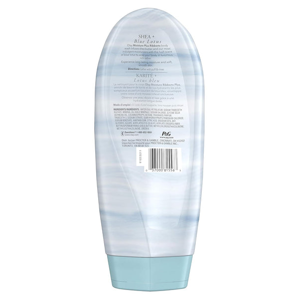Olay Moisture Ribbons Body Wash with Shea and Notes of Jasmine Petals, 18 fl oz, (Pack of 4)