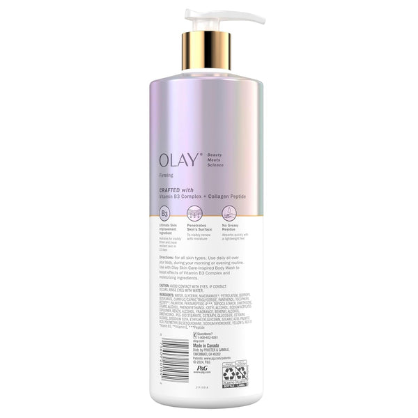 Olay Intensely Hydrating Body Wash + Body Lotion Bundle Pack, Moisturizing & Nourishing Formula with Hyaluronic Acid & Vitamin B3 Complex, 26 fl oz & 17 fl oz, (Pack of 2)