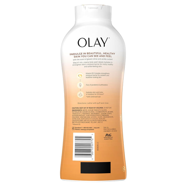 Olay Body Wash for Women, Hydrating & Moisturizing, Holiday Edition, With Plant Based Cleansers, B3 Complex, For All Skin Types, Champagne Blush with Berries Sugared Rim & Rose Petals Scent, 22 fl oz