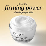 Olay Collagen Peptide Face Moisturizer, Firm & Smooth Cream -Fragrance-Free - Hydrating, Firming, Anti-Aging, Anti-Wrinkle, Firming, Smoothing - Recyclable Sustainable Eco Jar, Non-Greasy, 2 Oz