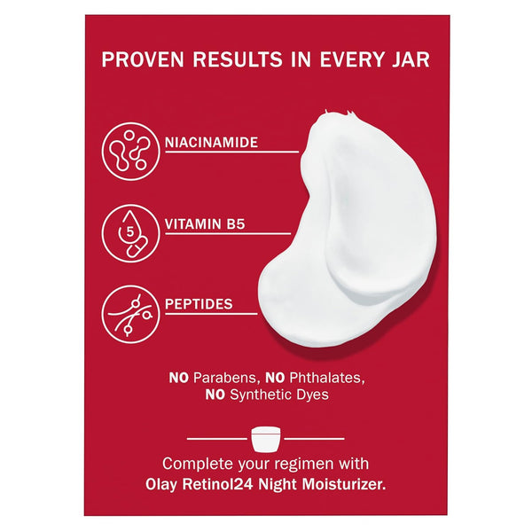 Olay Niacinamide Face Moisturizer, Strong & Firm Cream for Women, Anti-Aging, Anti-Wrinkle, Firming Skin Care, Evens, Hydrates to Repair Barrier, Recyclable Sustainable Eco Jar, Non-Greasy, 2 oz