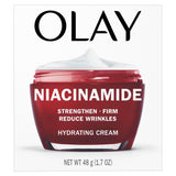 Olay Niacinamide Face Moisturizer, Strong & Firm Cream for Women, Anti-Aging, Anti-Wrinkle, Firming Skin Care, Evens, Hydrates to Repair Barrier, Recyclable Sustainable Eco Jar, Non-Greasy, 2 oz