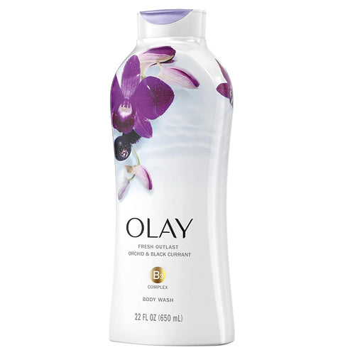 Olay Body Wash for Women, Fresh Radiance, Refreshing & Renewing, Made with Plant Based Cleansers, B3 Botanical Complex, For All Skin Types, Rose Water & Sweet Nectar Scent, 33 fl oz (Pack of 4)