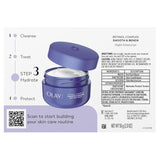 Olay Retinol 24 Face Moisturizer, Anti-Aging Night Cream for Women, Fragrance-Free, Non Greasy - Anti-Wrinkle, Smooth Fine Lines, Tightening, Hydrating Skin Care - Peptides, Glycerin, 1.7 Oz