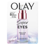 Olay Super Eye Serum - Vitamin C, Caffeine, Niacinamide, Amino Peptide, Aloe Vera - Brightens Dark Circles, Anti-Wrinkle, Anti-Aging, Brightening, Smooths Fine Lines, Firming, Hydrating, 0.45 Oz