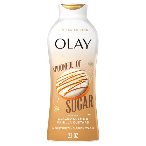 Olay Body Wash for Women, Hydrating & Moisturizing, Holiday Edition, With Plant Based Cleansers, B3 Complex, For All Skin Types, Champagne Blush with Berries Sugared Rim & Rose Petals Scent, 22 fl oz