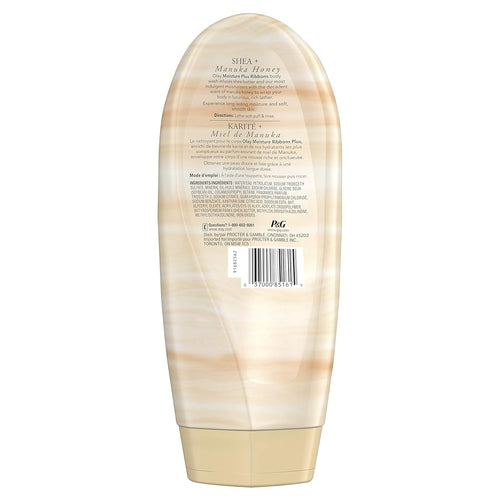 Olay Moisture Ribbons Body Wash with Shea and Notes of Jasmine Petals, 18 fl oz, (Pack of 4)