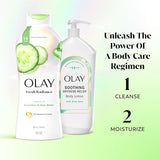 Olay Body Wash for Women, Fresh Radiance, Refreshing & Renewing, Made with Plant Based Cleansers, B3 Botanical Complex, For All Skin Types, Rose Water & Sweet Nectar Scent, 33 fl oz (Pack of 4)
