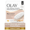 Olay Beauty Bar for Sensitive Skin, Ultra Moisture, 10x More Moisturizers, Nourishing Conditioners, Gentle on Skin, Vitamin B3 Complex, Oat Extract & Vanilla Crème Scent, 3.17 oz (Pack of 8)