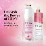 Olay Body Wash for Women, Intensely Hydrating, Pro-Hyaluronic Acid Serum Complex, Renews Moisture, Vitamin B3 Lameller Technology, For All Skin Types, Mandarin Summer Fizz Scent, 20 fl oz