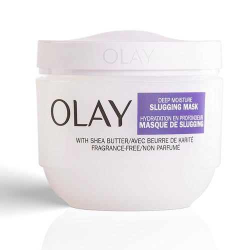 Olay Slugging Mask, Deep Moisture with Shea Butter & Niacinamide - Fragance-Free, Hydrating Night Cream, Skin Care for Hydrated and Refresh, 3.4 Oz