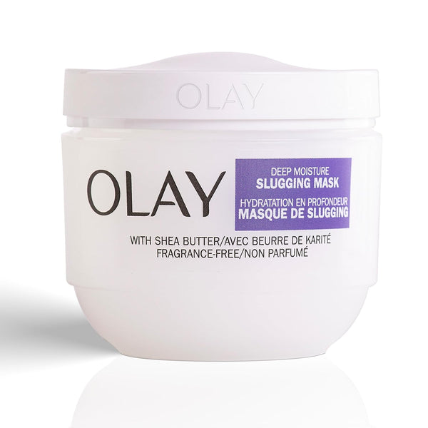 Olay Slugging Mask, Deep Moisture with Shea Butter & Niacinamide - Fragance-Free, Hydrating Night Cream, Skin Care for Hydrated and Refresh, 3.4 Oz