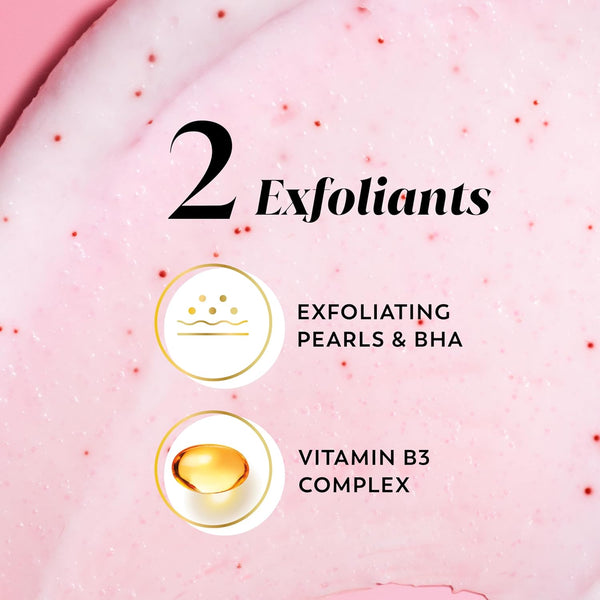 Olay Body Indulgent Mineral Scrub, Skin Exfoliating & Massaging Pearls, Nourishing Soft & Gentle Formula, Renewing BHA, Vitamin B3 Complex, Luxurious Fragrances, Coconut & Guava Scent, 11 oz