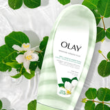 Olay Moisture Ribbons Body Wash with Shea and Notes of Jasmine Petals, 18 fl oz, (Pack of 4)