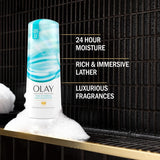 Olay Body Wash for Women, Indulgent Moisture, 24hr Moisturizing & Nourishing Formula, Infused with Vitamin B3 Complex, Luxurious Fragrances, Elderberry & Almond Cream Scent, 20 fl oz
