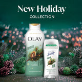 Olay Body Wash for Women, Hydrating & Moisturizing, Holiday Edition, With Plant Based Cleansers, B3 Complex, For All Skin Types, Champagne Blush with Berries Sugared Rim & Rose Petals Scent, 22 fl oz
