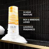 Olay Body Wash for Women, Indulgent Moisture, 24hr Moisturizing & Nourishing Formula, Infused with Vitamin B3 Complex, Luxurious Fragrances, Elderberry & Almond Cream Scent, 20 fl oz
