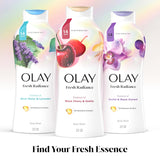 Olay Body Wash for Women, Hydrating & Moisturizing, Holiday Edition, With Plant Based Cleansers, B3 Complex, For All Skin Types, Champagne Blush with Berries Sugared Rim & Rose Petals Scent, 22 fl oz