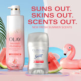 Olay Body Wash for Women, Intensely Hydrating, Pro-Hyaluronic Acid Serum Complex, Renews Moisture, Vitamin B3 Lameller Technology, For All Skin Types, Mandarin Summer Fizz Scent, 20 fl oz