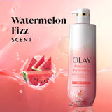 Olay Body Wash for Women, Intensely Hydrating, Pro-Hyaluronic Acid Serum Complex, Renews Moisture, Vitamin B3 Lameller Technology, For All Skin Types, Mandarin Summer Fizz Scent, 20 fl oz