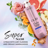 Olay Super Serum Body Wash for Normal Skin, 24hr Long Lasting Hydration, 5+ Ingredient Serum Complex for Bright Even Firm Luminous Skin, 18.5 fl oz