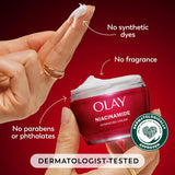 Olay Niacinamide Face Moisturizer, Strong & Firm Cream for Women, Anti-Aging, Anti-Wrinkle, Firming Skin Care, Evens, Hydrates to Repair Barrier, Recyclable Sustainable Eco Jar, Non-Greasy, 2 oz