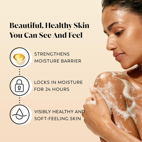 Olay Body Wash for Women, Fresh Radiance, Refreshing & Renewing, Made with Plant Based Cleansers, B3 Botanical Complex, For All Skin Types, Peach & Cherry Blossom Scent, 33 fl oz