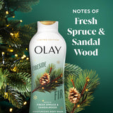 Olay Body Wash for Women, Hydrating & Moisturizing, Holiday Edition, With Plant Based Cleansers, B3 Complex, For All Skin Types, Champagne Blush with Berries Sugared Rim & Rose Petals Scent, 22 fl oz